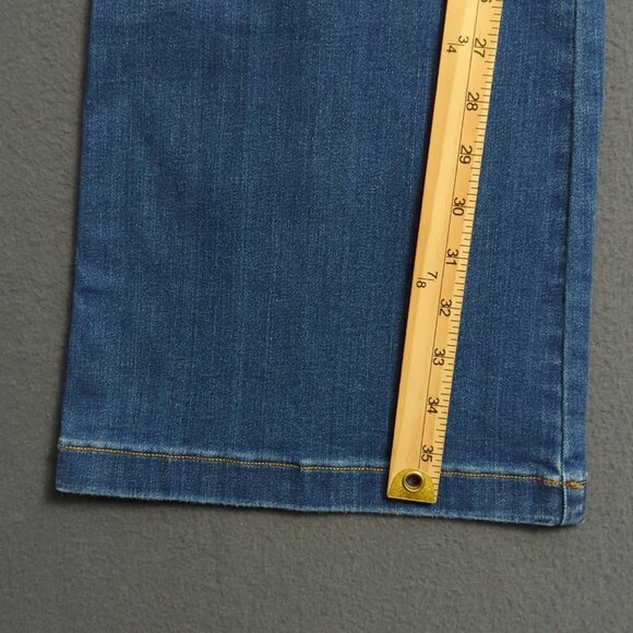 Spanx Jeans Women's XL Tall Blue EveryWear Flare Pull On Denim Wide Leg NWT - Picture 9 of 14